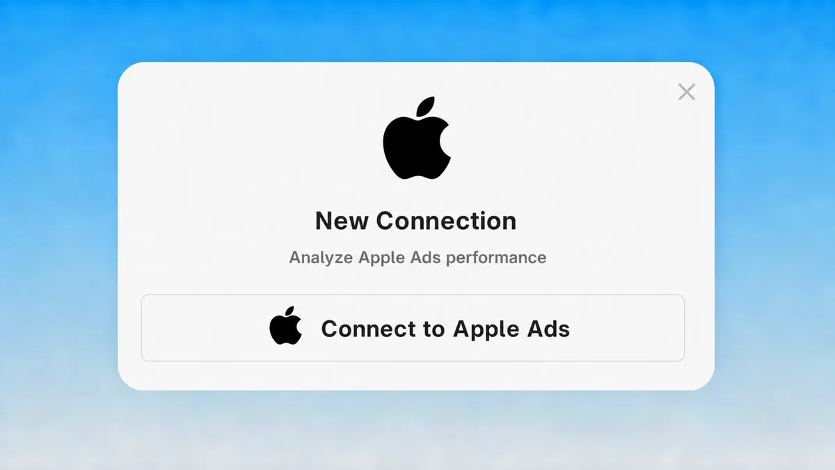 Connect Apple Ads to Markifact with one-click OAuth