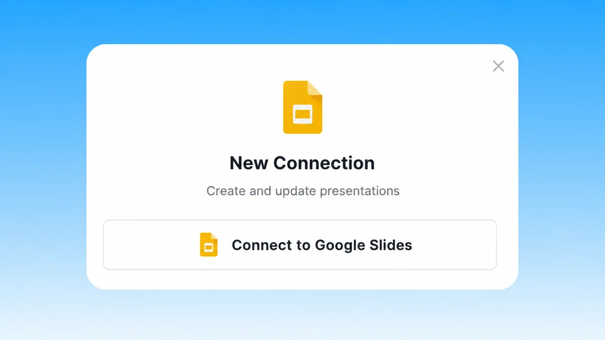 Connect Google Slides to Markifact with one-click OAuth