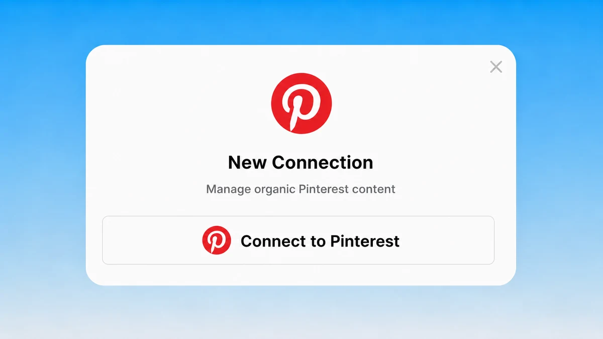 Connect an organic Pinterest account to Markifact