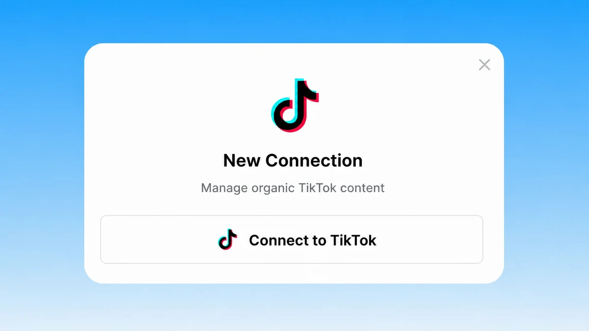 Connect an organic TikTok account to Markifact