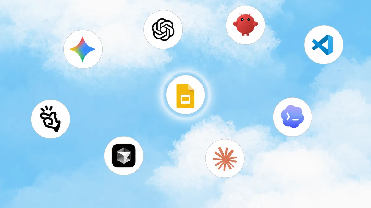 Google Slides connected to Claude, ChatGPT, and MCP clients through Markifact