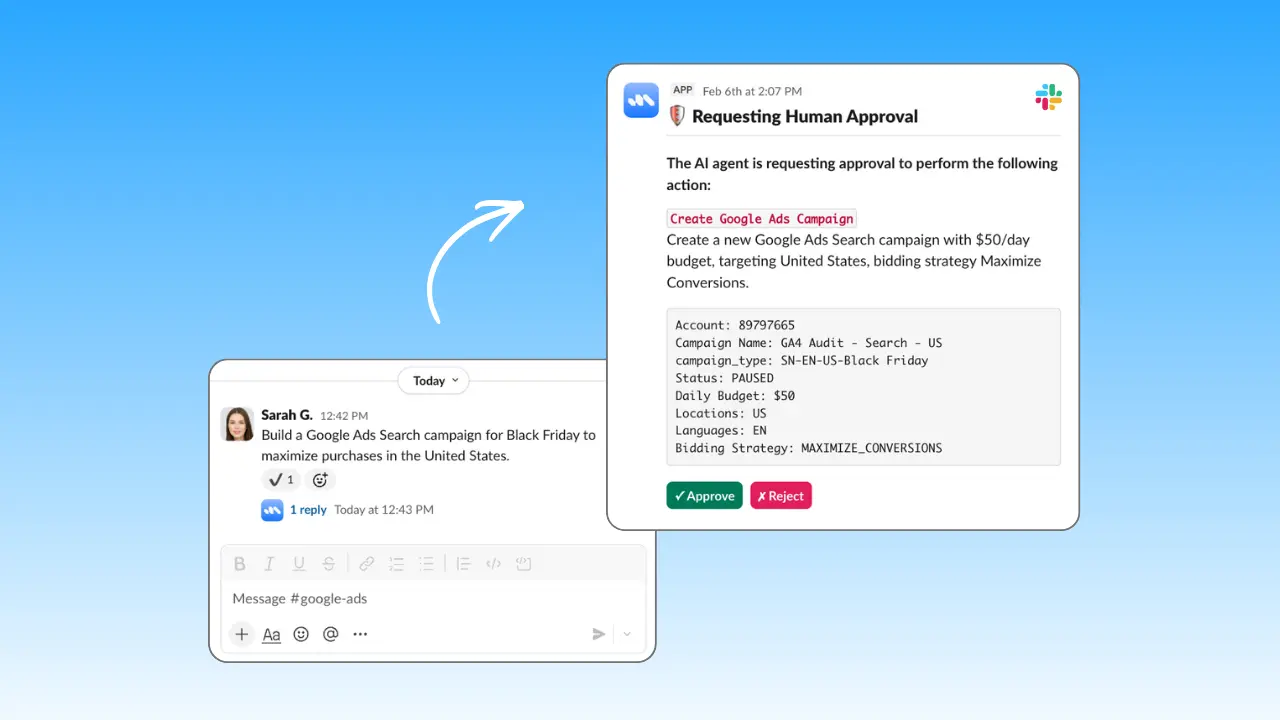 Slack approval notification
